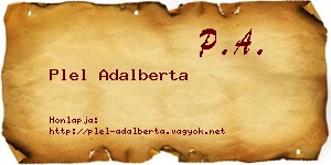 Plel Adalberta névjegykártya